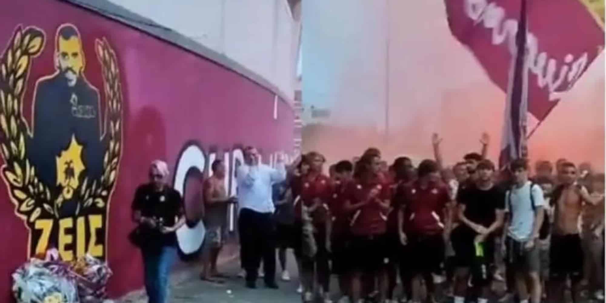 Παίκτες και οπαδοί της Λιβόρνο φώναξαν συνθήματα για τον οπαδό της ΑΕΚ, Μιχάλη Κατσουρή