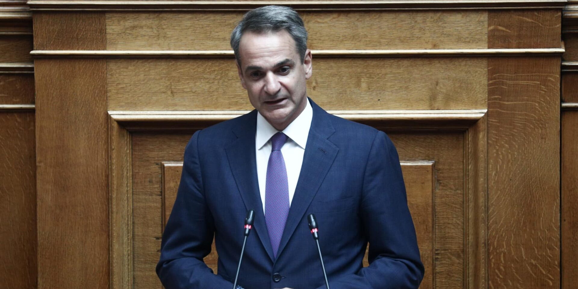 Ο Κυριάκος Μητσοτάκης στην Ολομέλεια της Βουλής