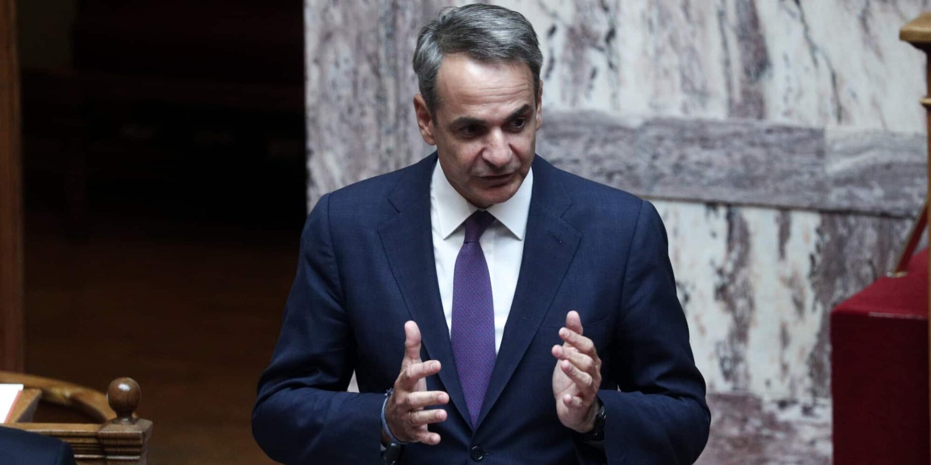 Ο Κυριάκος Μητσοτάκης στην Ολομέλεια της Βουλής