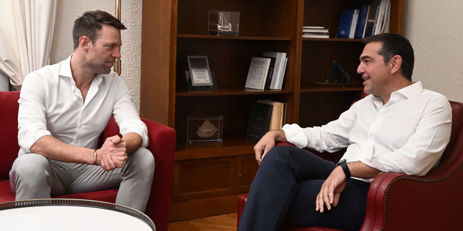 Στέφανος Κασσελάκης και Αλέξης Τσίπρας