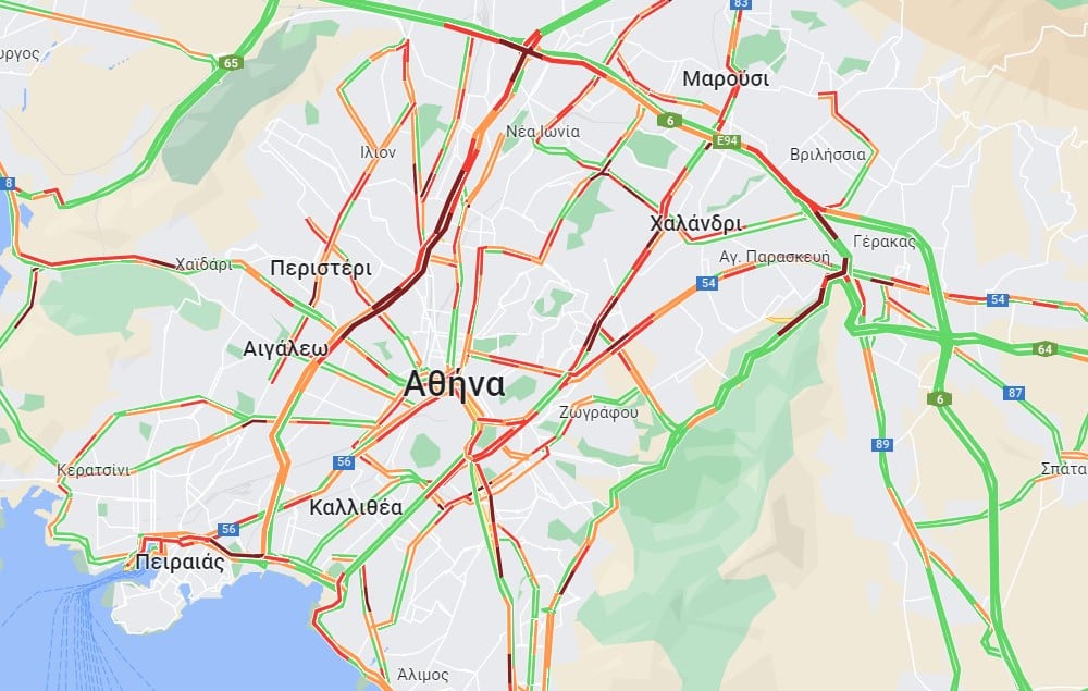 Κίνηση τώρα: «Χάος» στον Κηφισό - Με χαμηλές ταχύτητες στο ρεύμα προς Αθήνα λόγω τροχαίου (live ο χάρτης)