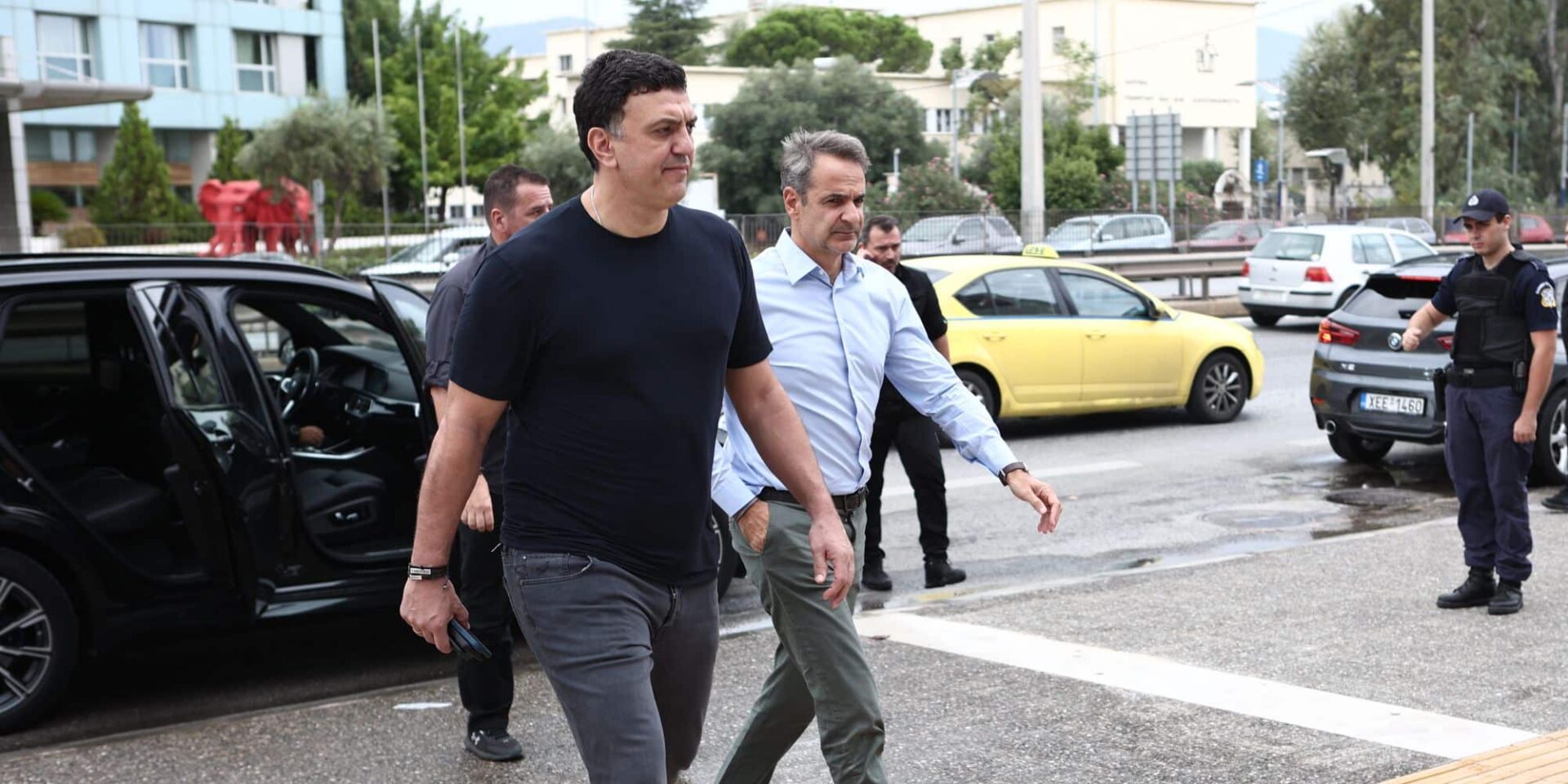 Ο Κυριάκος Μητσοτάκης με τον Βασίλη Κικίλια