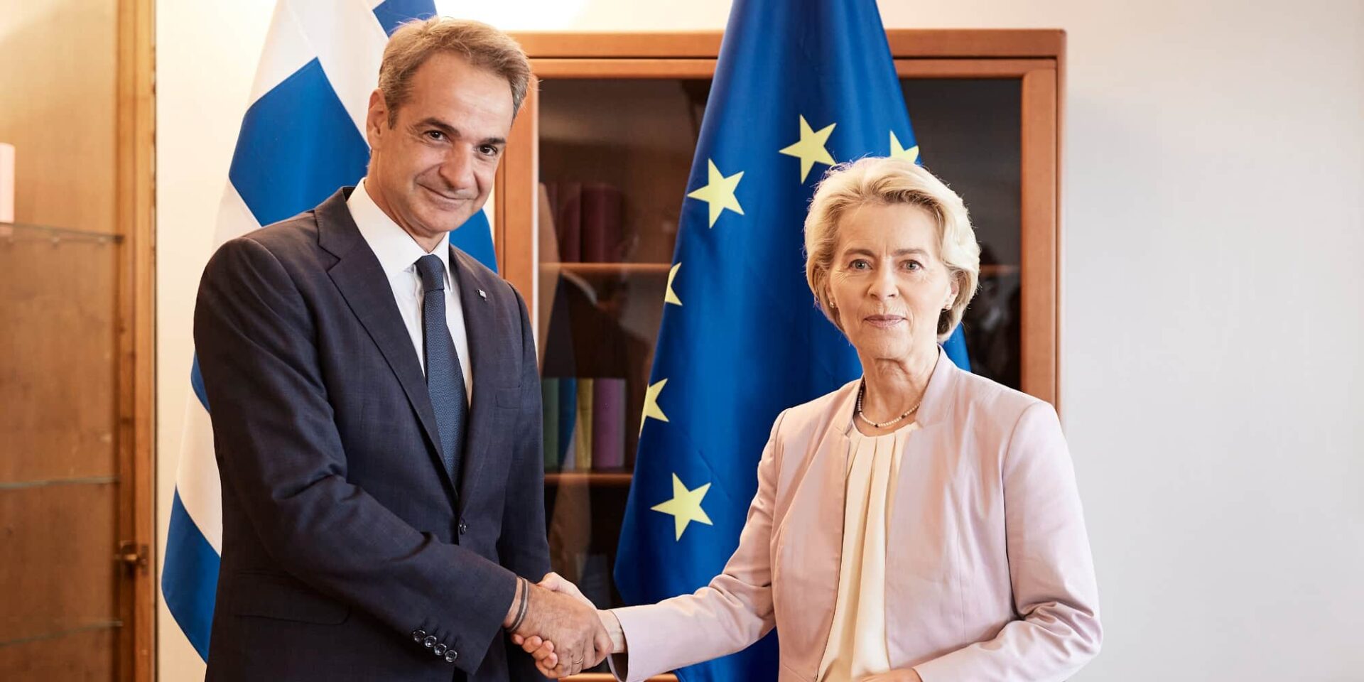 Κυριάκος Μητσοτάκης και Ούρσουλα φον ντερ Λάιεν