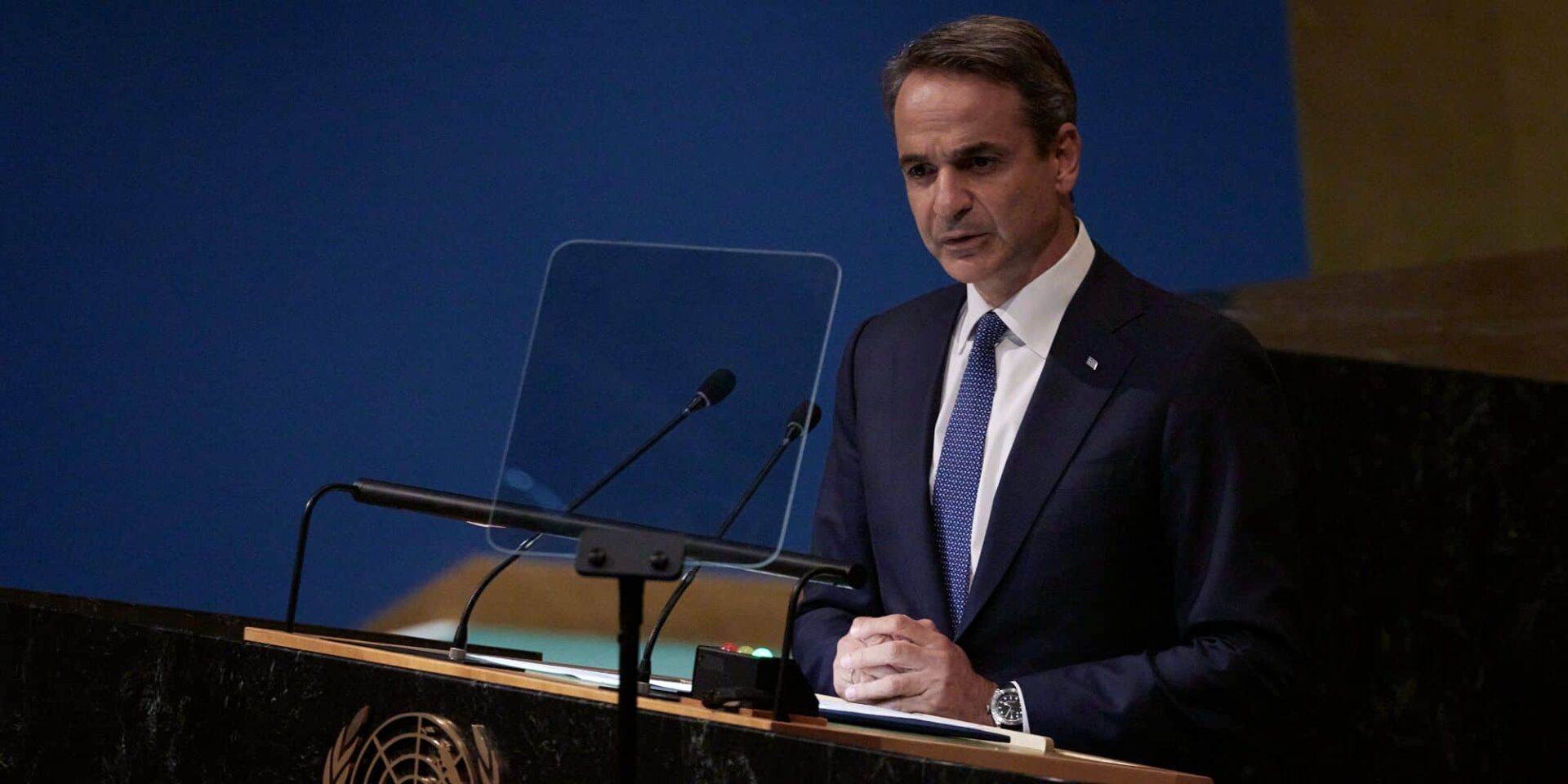 Ο Κυριάκος Μητσοτάκης στη Γενική Συνέλευση του ΟΗΕ