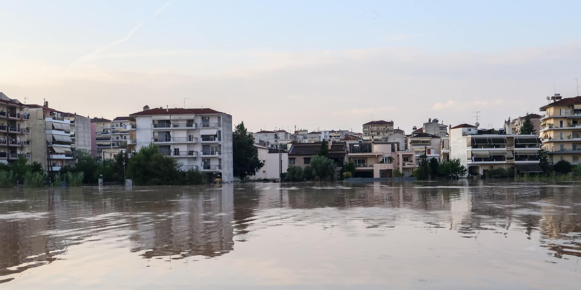 Εικόνα από πλημμύρες στη Λάρισα