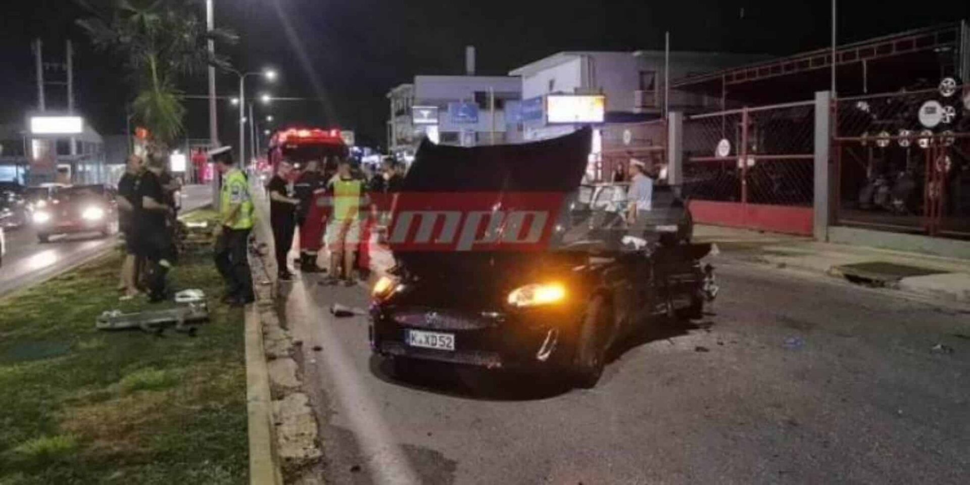 Εικόνα από το τροχαίο στην Πάτρα