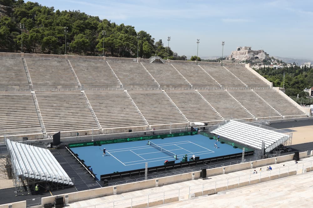 Tenis Kallimarmaro gipedo - Εντυπωσιακό: Έτοιμο το γήπεδο τένις στο Καλλιμάρμαρο για το Davis Cup (εικόνες)