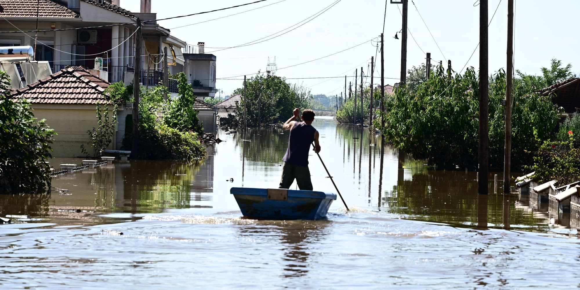 Εικόνα από πλημμύρες στη Θεσσαλία - Πλημμυροπαθείς