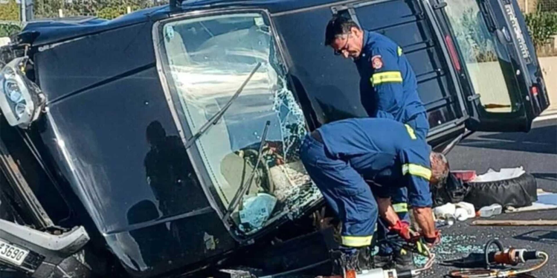 Εικόνα από το σοβαρό τροχαίο