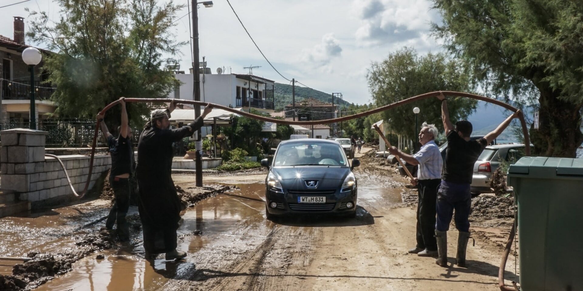 Εικόνα από την κακοκαιρία στο Πήλιο