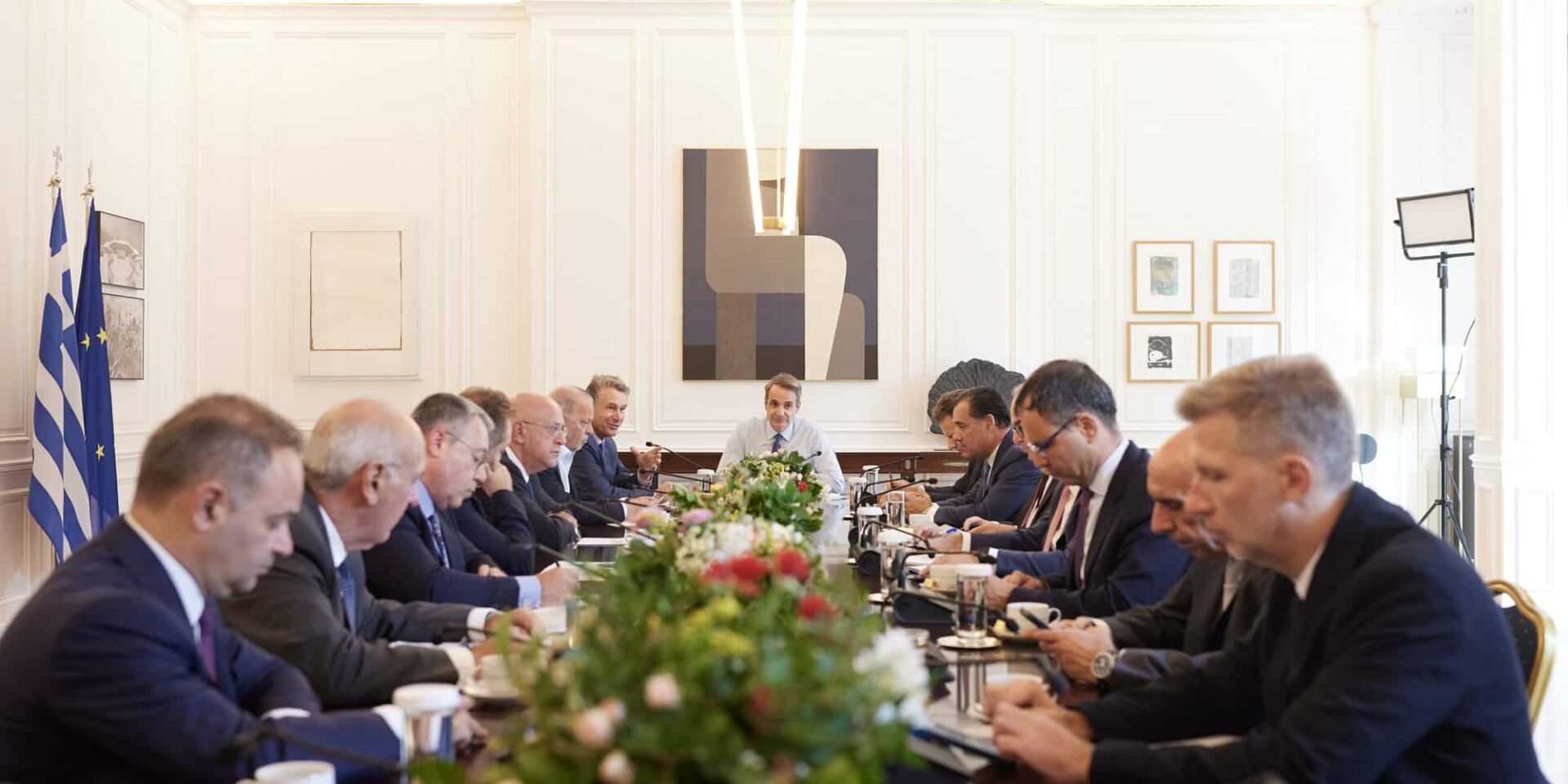 Ο Κυριάκος Μητσοτάκης συναντήθηκε με μέλη του ΣΕΒ