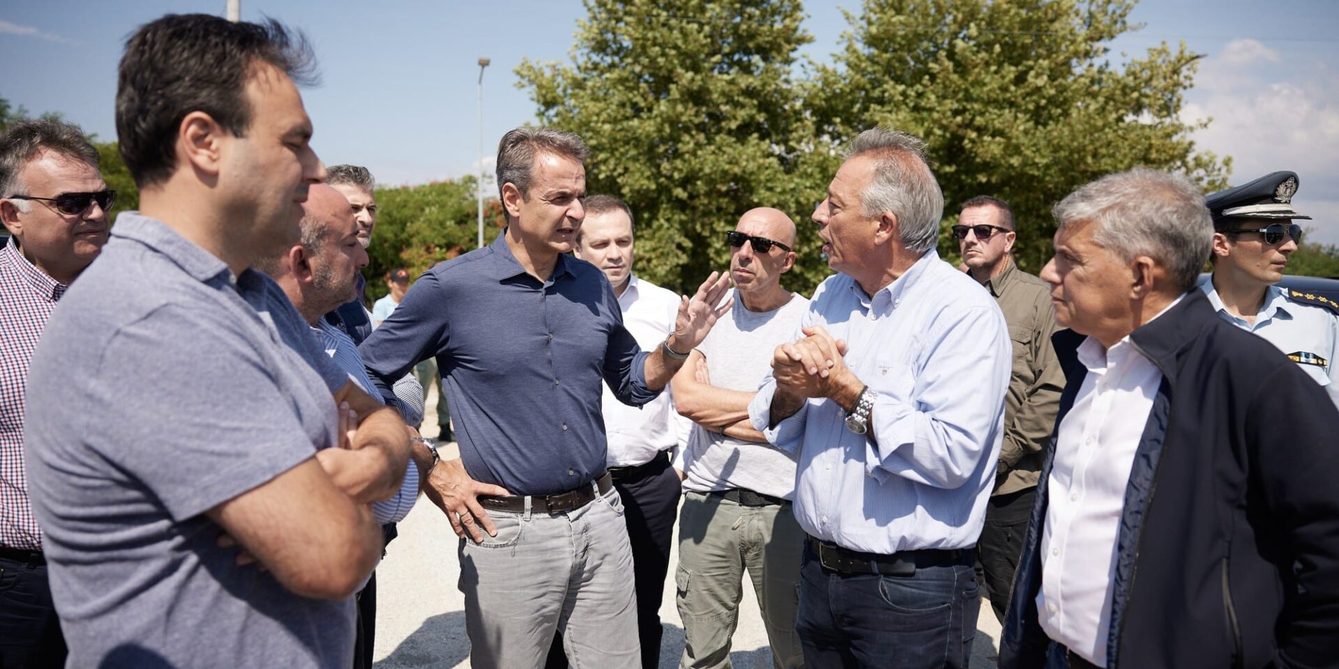 Ο Κυριάκος Μητσοτάκης στη Λάρισα