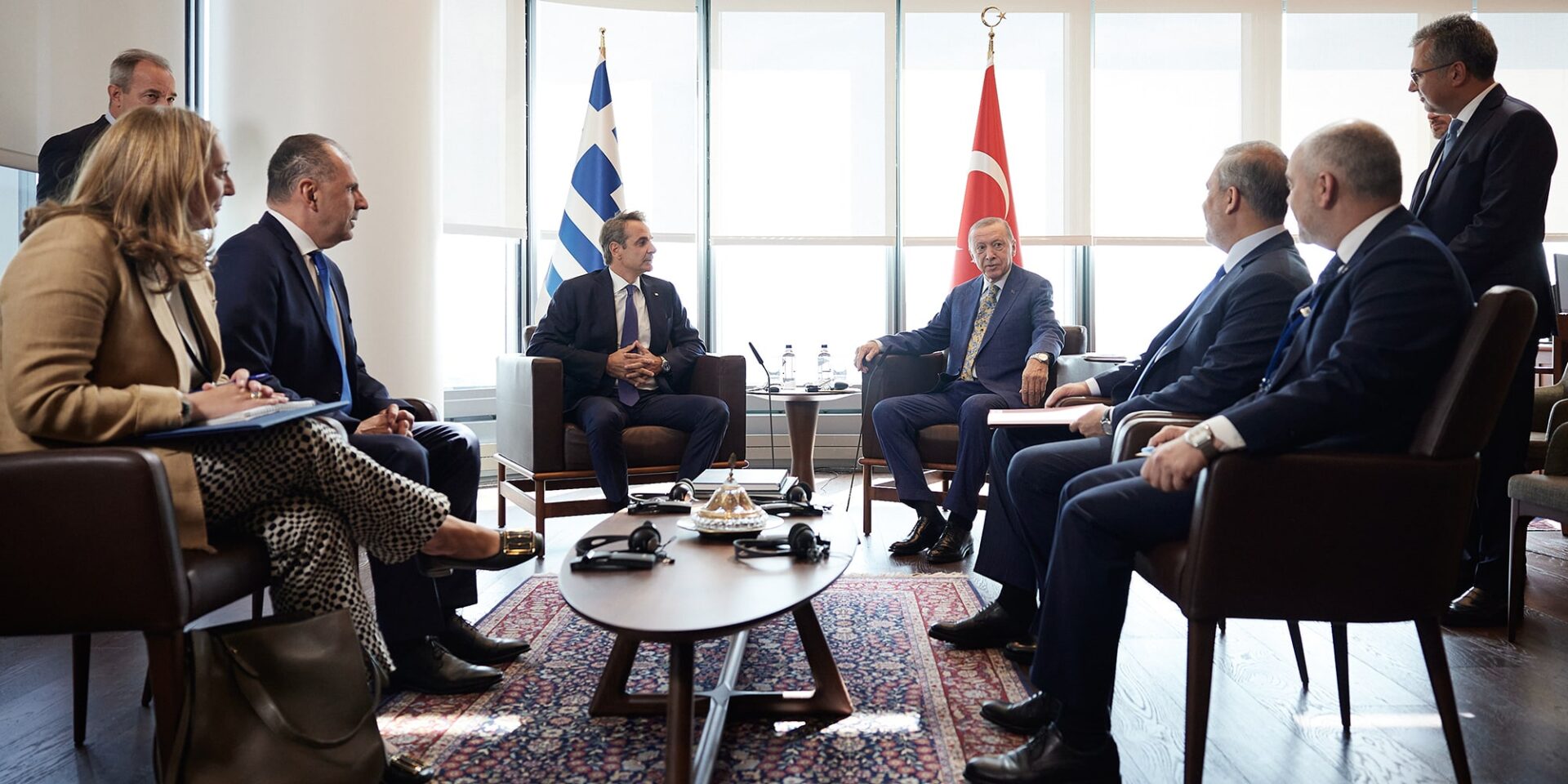 Κυριάκος Μητσοτάκης και Ταγίπ Ερντογάν στη Νέα Υόρκη