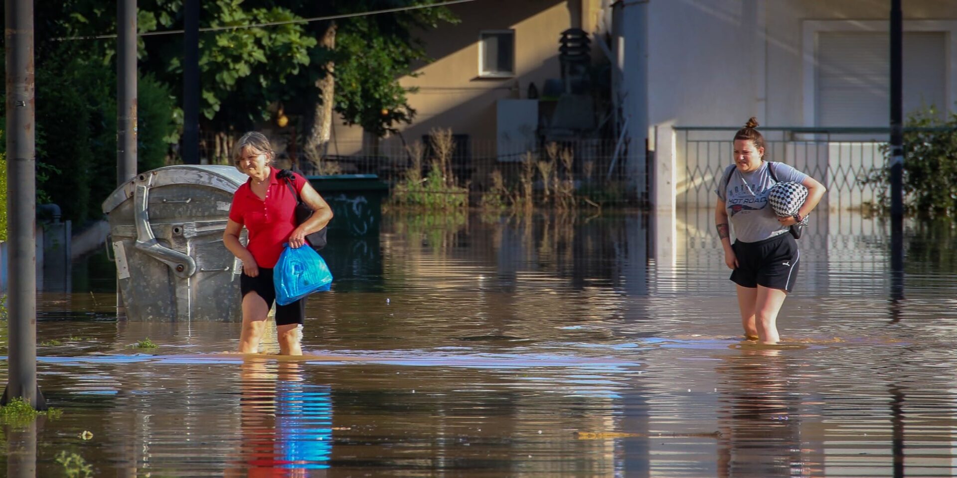 Εικόνα από πλημμύρες στη Λάρισα