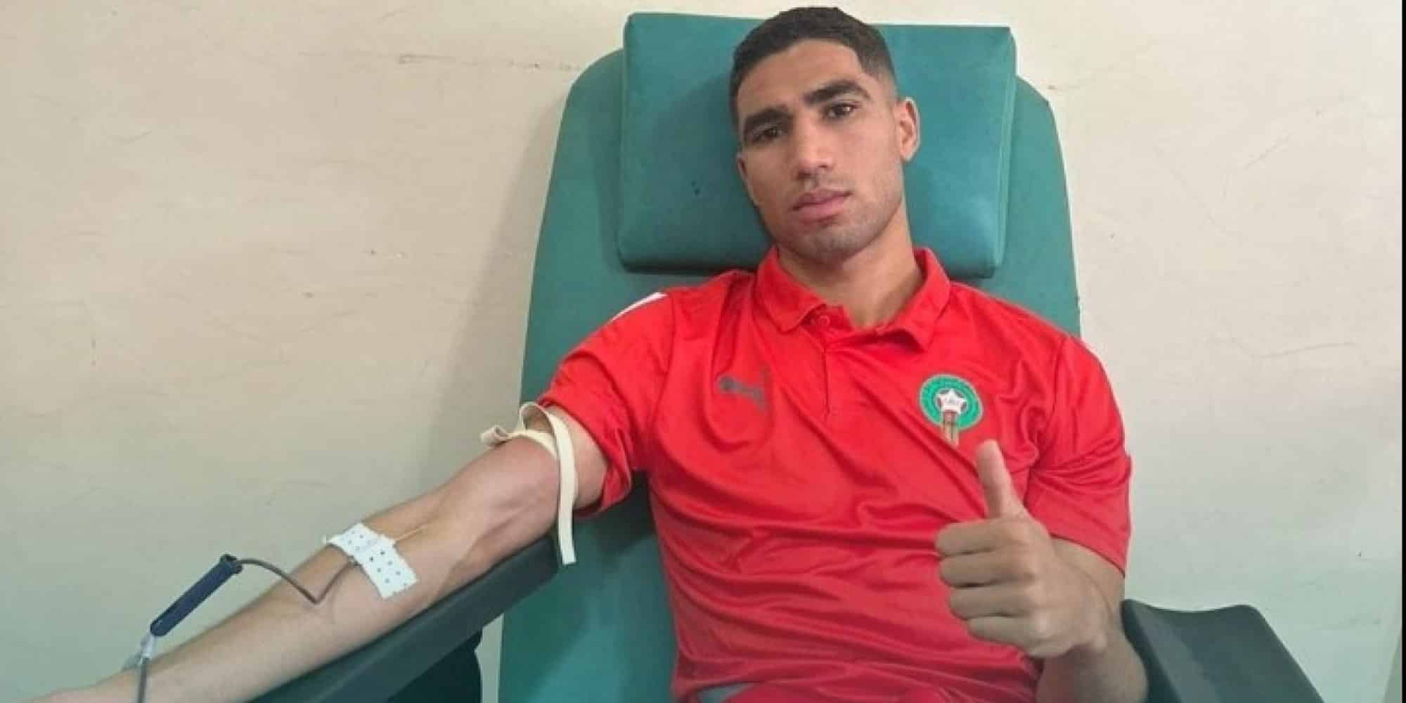 Ο Χακίμι έδωσε αίμα για τους σεισμόπληκτους στο Μαρόκο