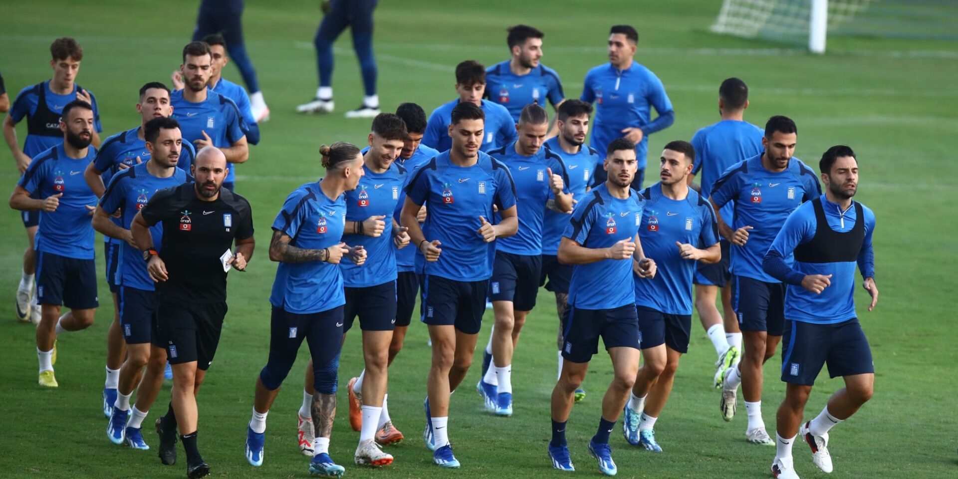 Εικόνα από την τελευταία προπόνηση της Εθνικής