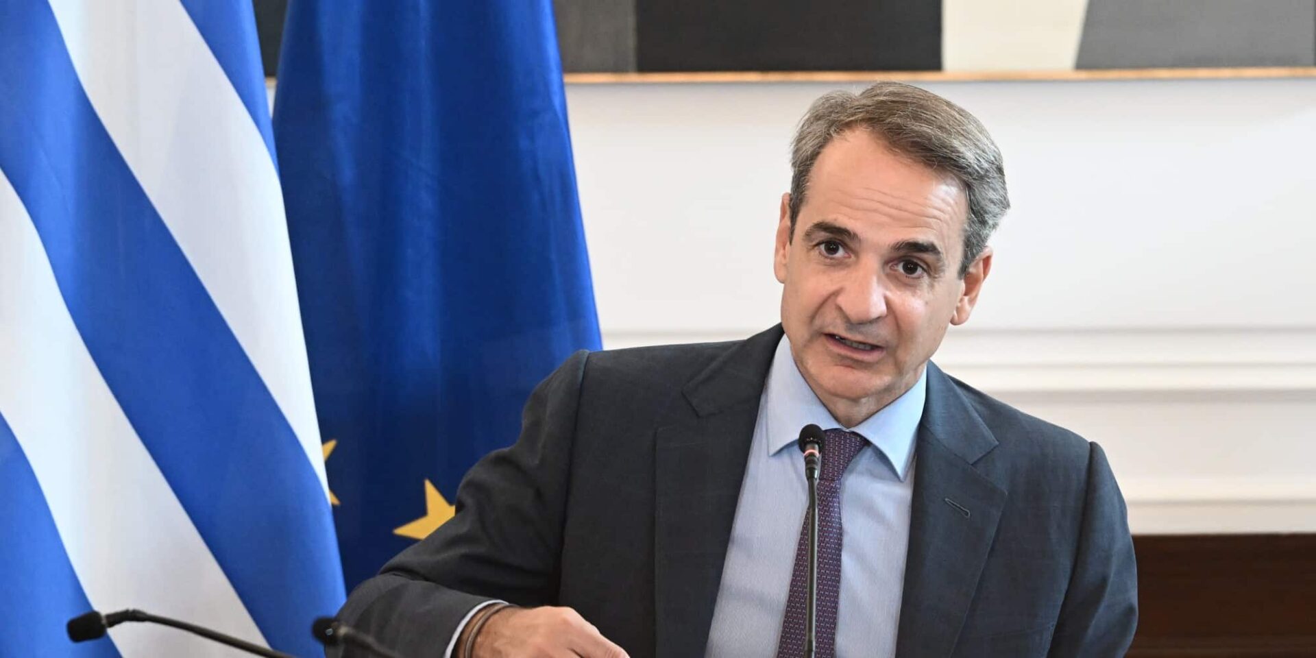 Ο Κυριάκος Μητσοτάκης στο υπουργικό