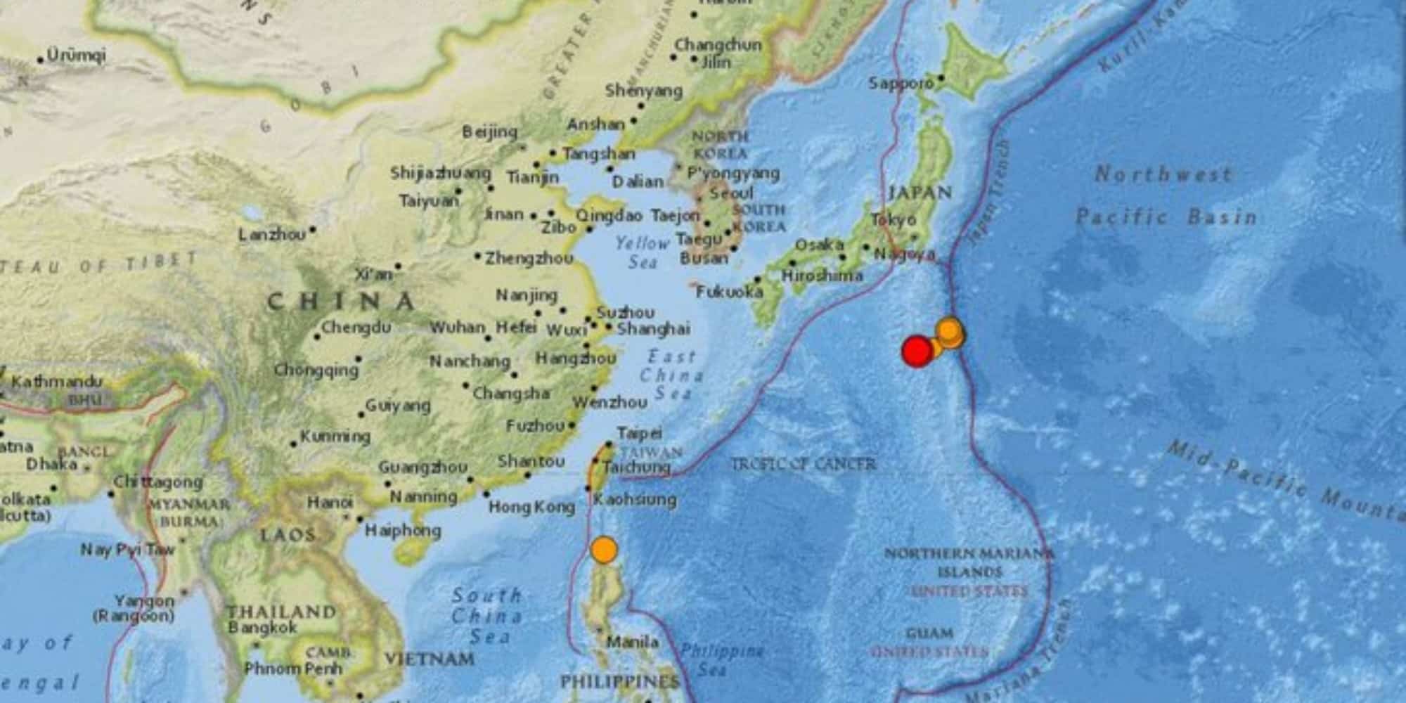 Το επίκεντρο του σεισμού στην Ιαπωνία