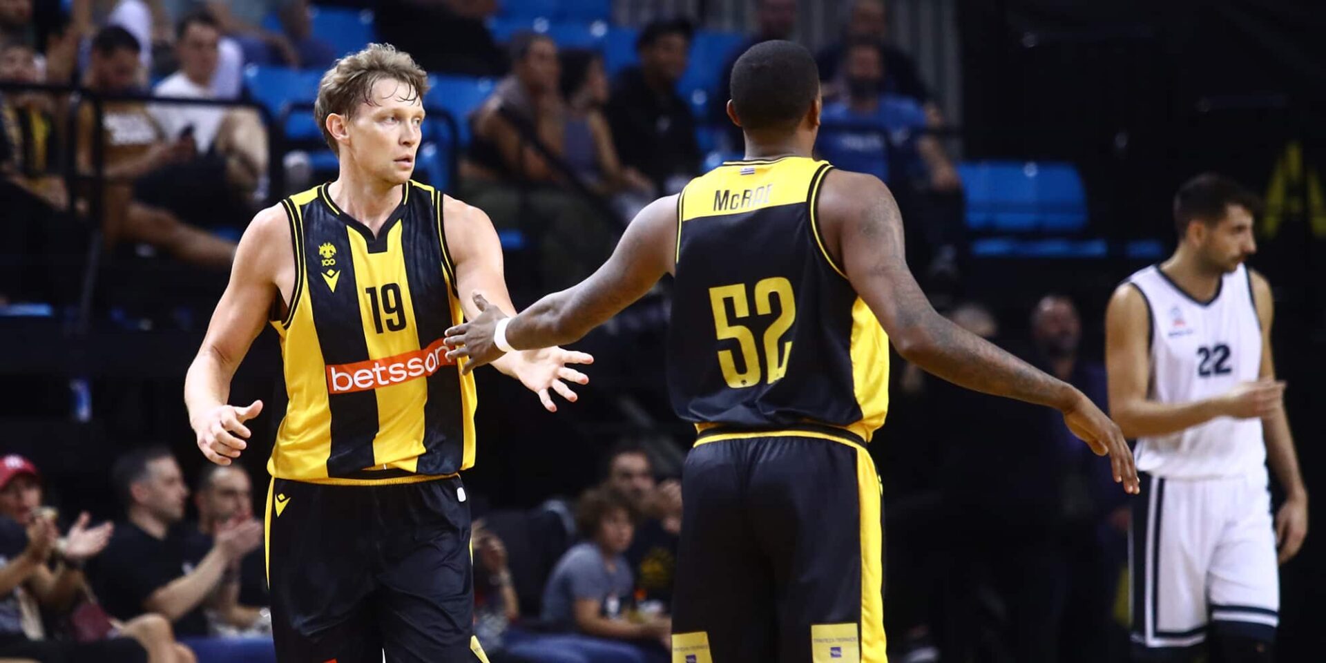 Οι παίκτες της ΑΕΚ σε αγώνα της Basket League