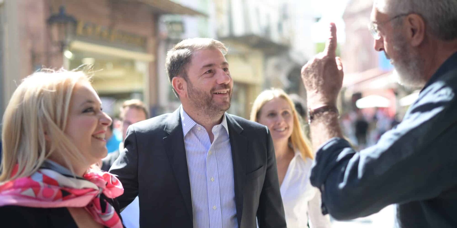 O Νίκος Ανδρουλάκης στη Μυτιλήνη
