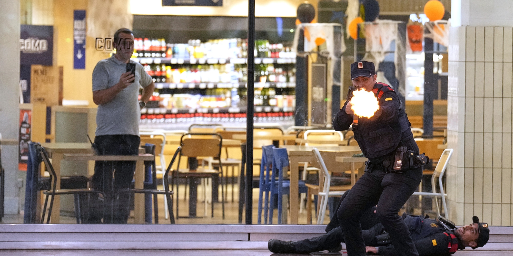 Εικόνα από την άσκηση για τρομοκρατικό χτύπημα στη Βαρκελώνη