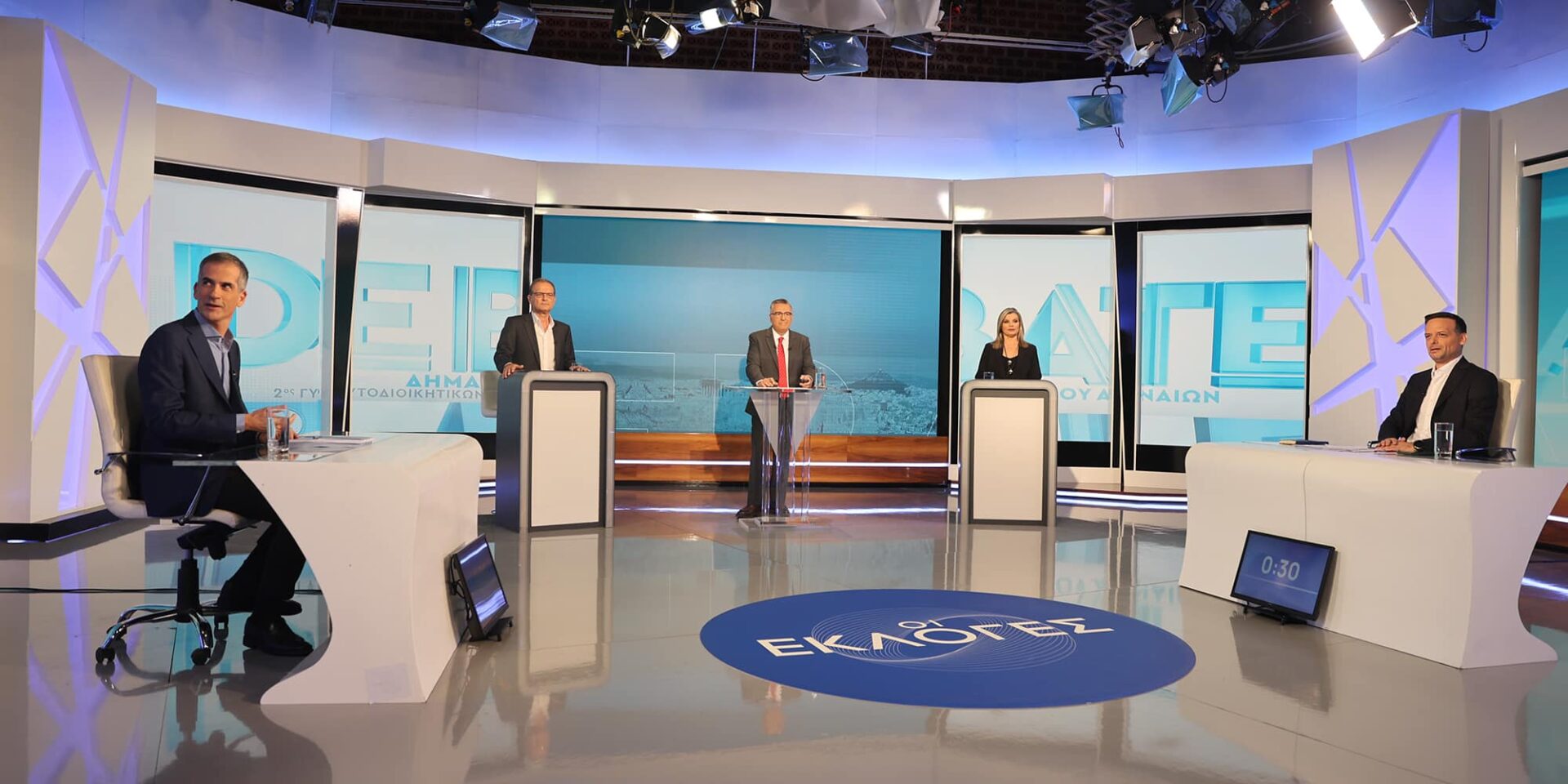 Οι πρωταγωνιστές στο debate της ΕΡΤ για τη Δημαρχία της Αθήνας