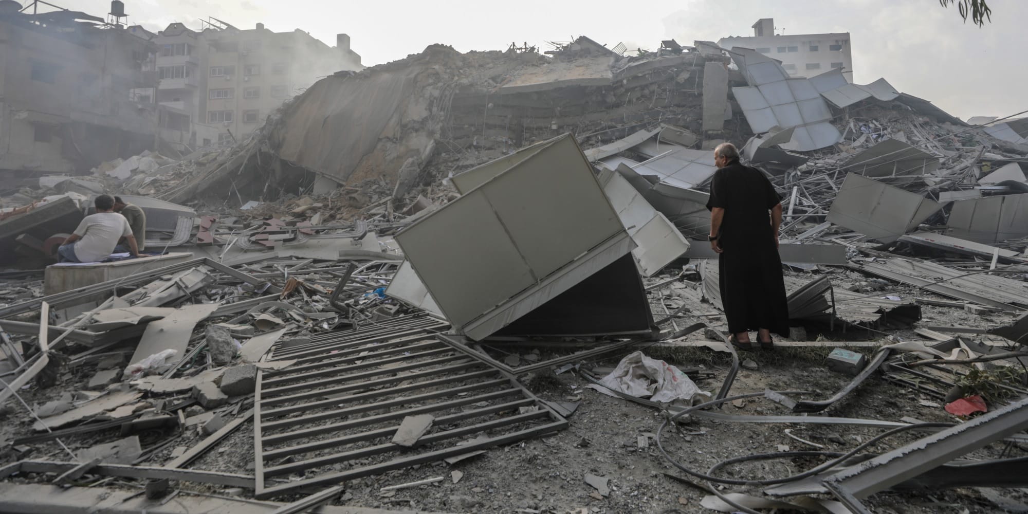 Συντρίμμια στην Παλαιστίνη μετά την αεροπορική επιδρομή του Ισραήλ