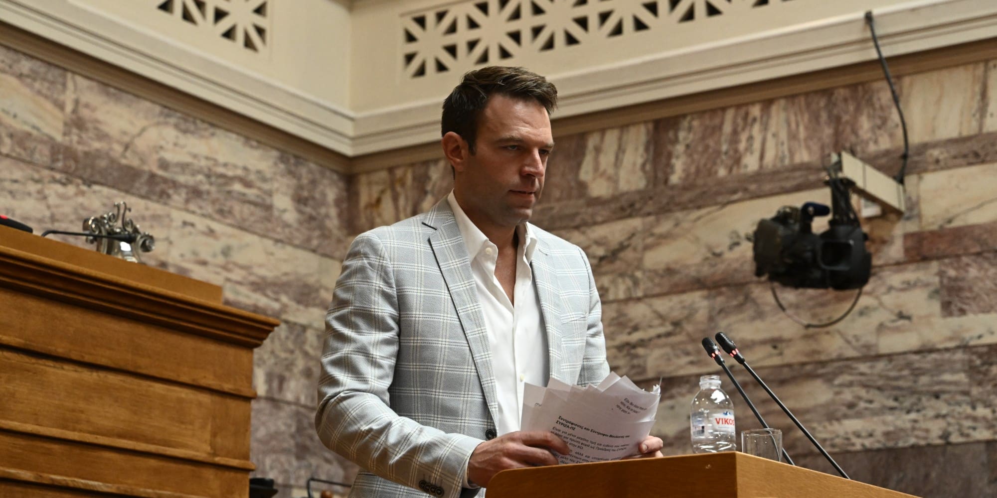 Ο Κασσελάκης στη Βουλή