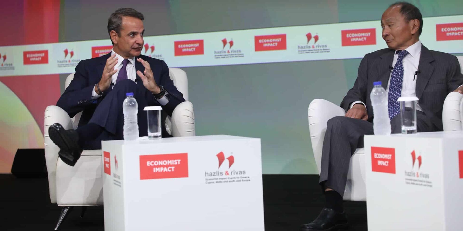 Ο Κυριάκος Μητσοτάκης στο συνέδριο του Economist