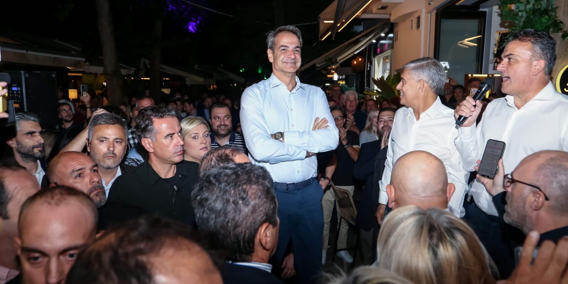 Ο Κυριάκος Μητσοτάκης στη Λάρισα