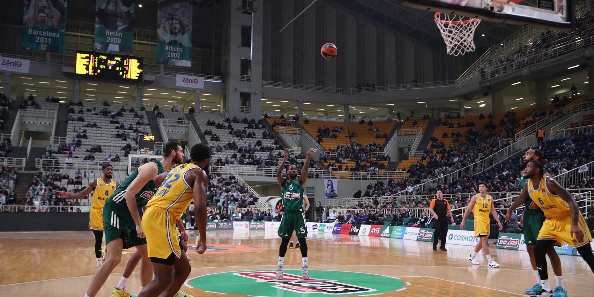 Εικόνα από αγώνα της Euroleague Παναθηναϊκός - Μακάμπι Τελ Αβίβ