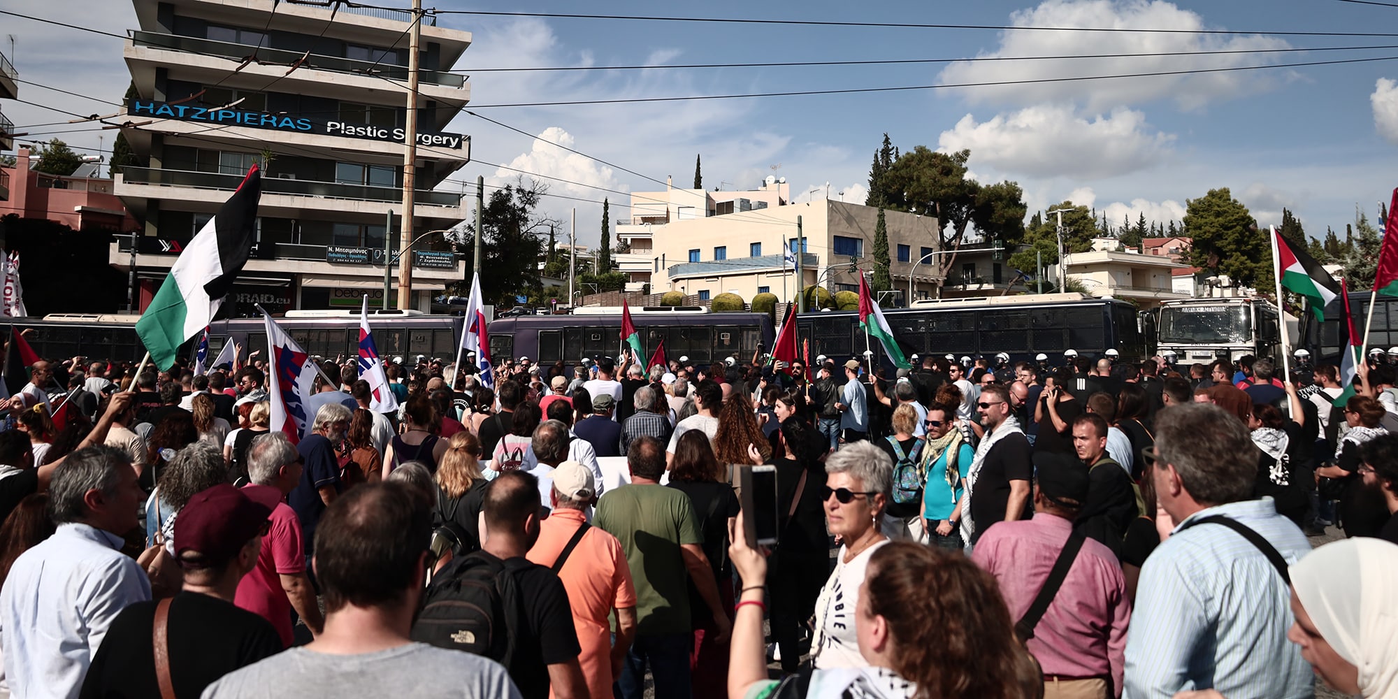 Συλλαλητήριο στην Αθήνα υπέρ της Παλαιστίνης / Φωτογραφία: Eurokinissi