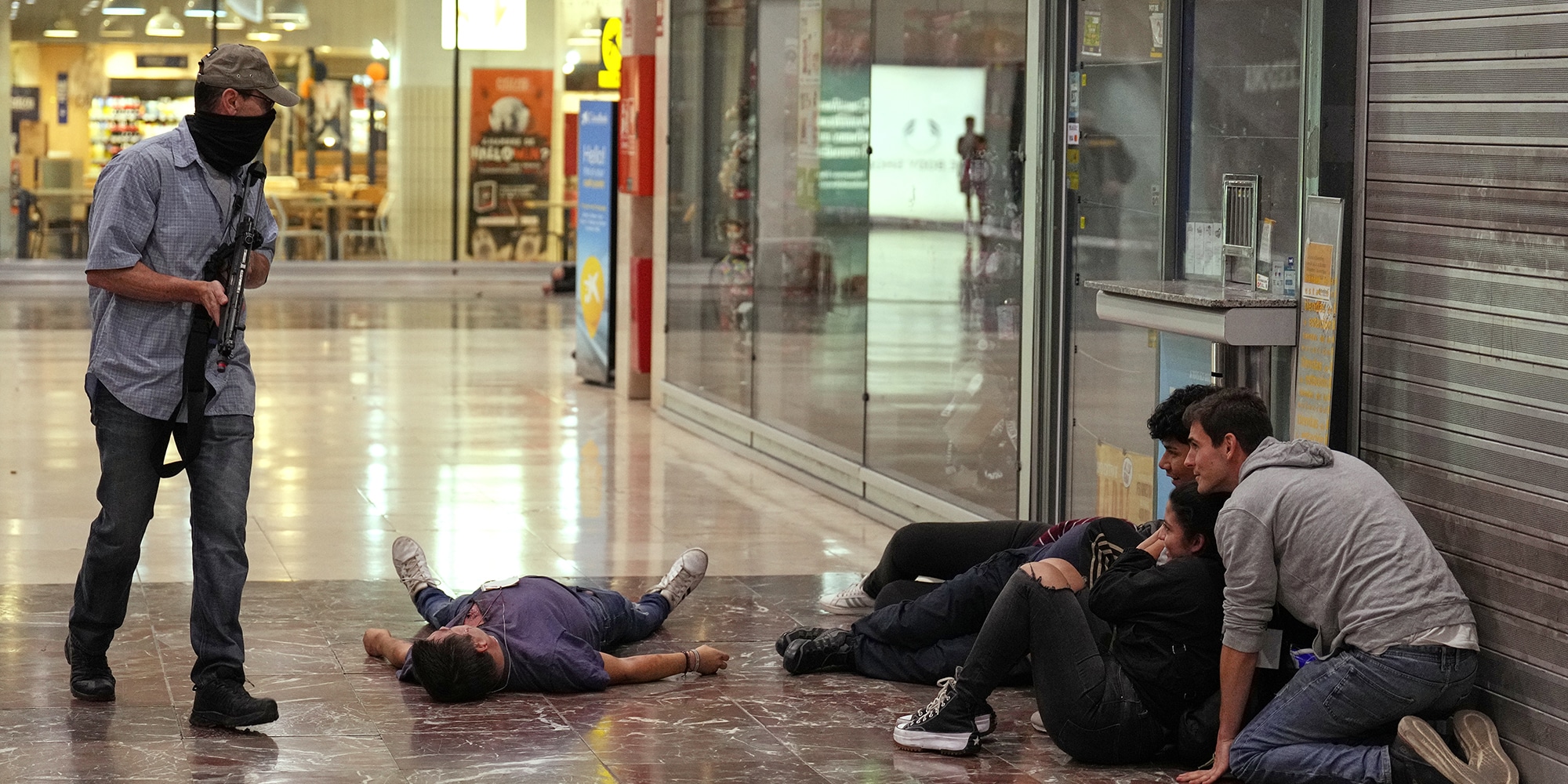 Εικόνα από την άσκηση για τρομοκρατικό χτύπημα στη Βαρκελώνη / Φωτογραφία: ΑΠΕ-ΜΠΕ