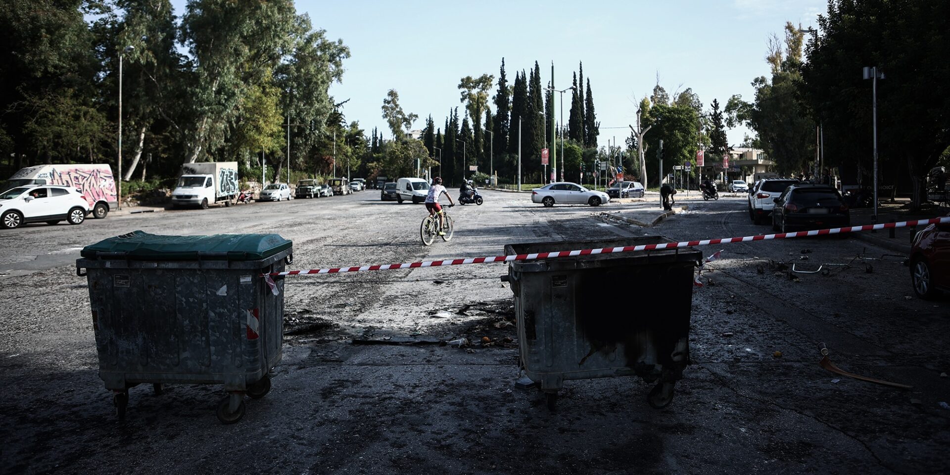 Εικόνα από τα επεισόδια που δημιουργήθηκαν στου Ζωγράφου