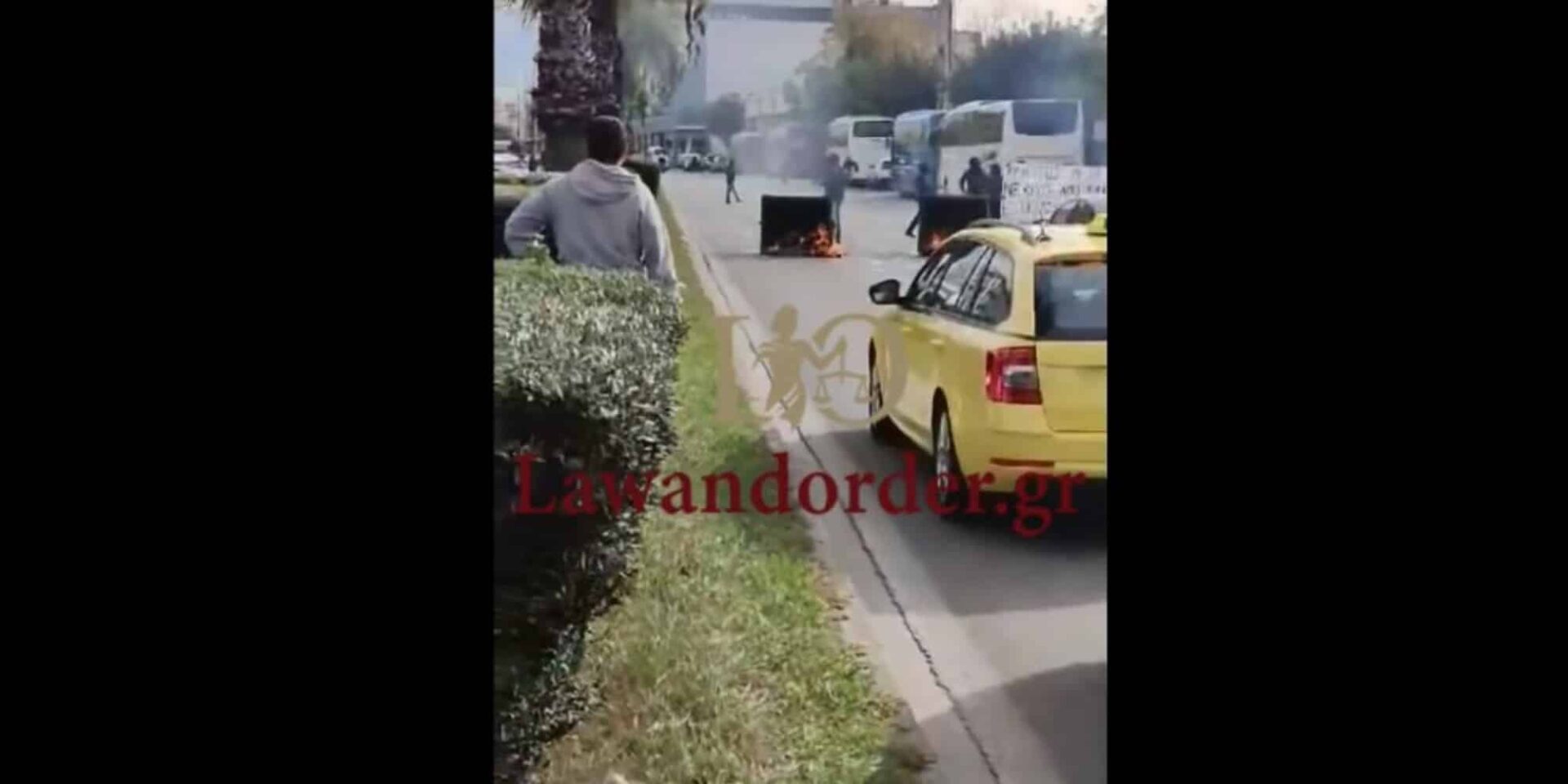 Επεισόδια στη λεωφόρο Αθηνών, έξω από τη Γεωπονική