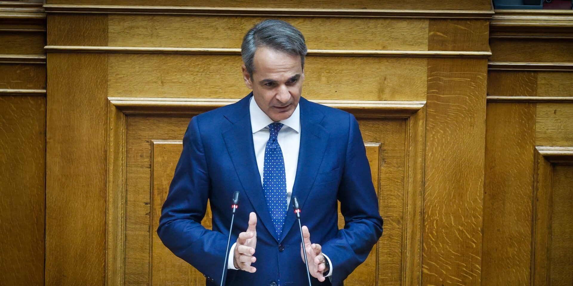 Ο Κυριάκος Μητσοτάκης στην Ολομέλεια της Βουλής