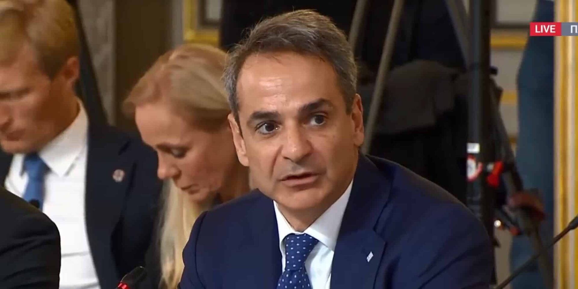 Ο Κυριάκος Μητσοτάκης στη διάσκεψη για τη Γάζα
