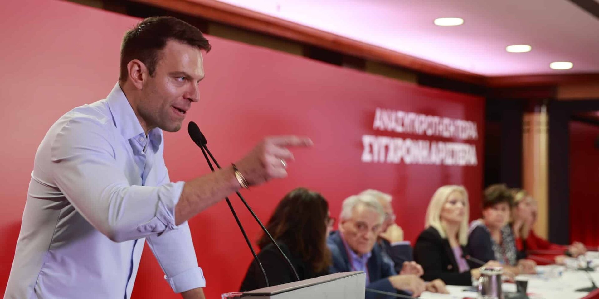 Ο Στέφανος Κασσελάκης στην Κεντρική Επιτροπή του ΣΥΡΙΖΑ