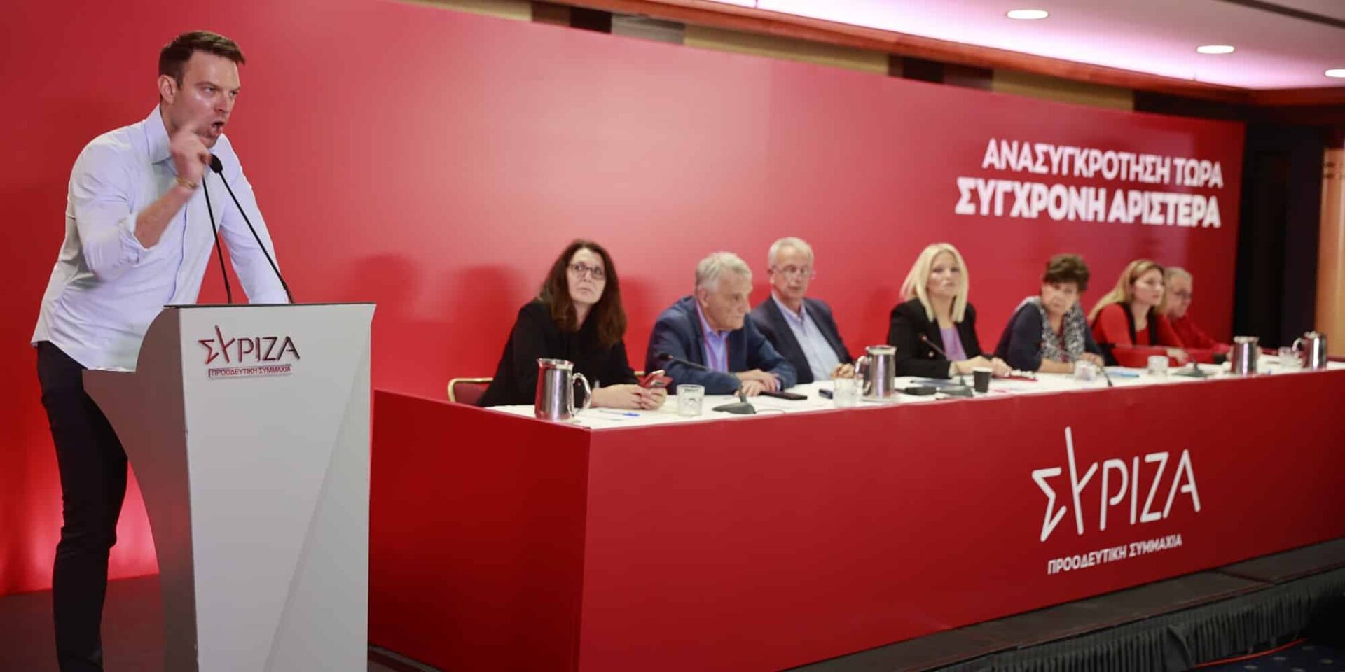 Ο Στέφανος Κασσελάκης στην Κεντρική Επιτροπή του ΣΥΡΙΖΑ