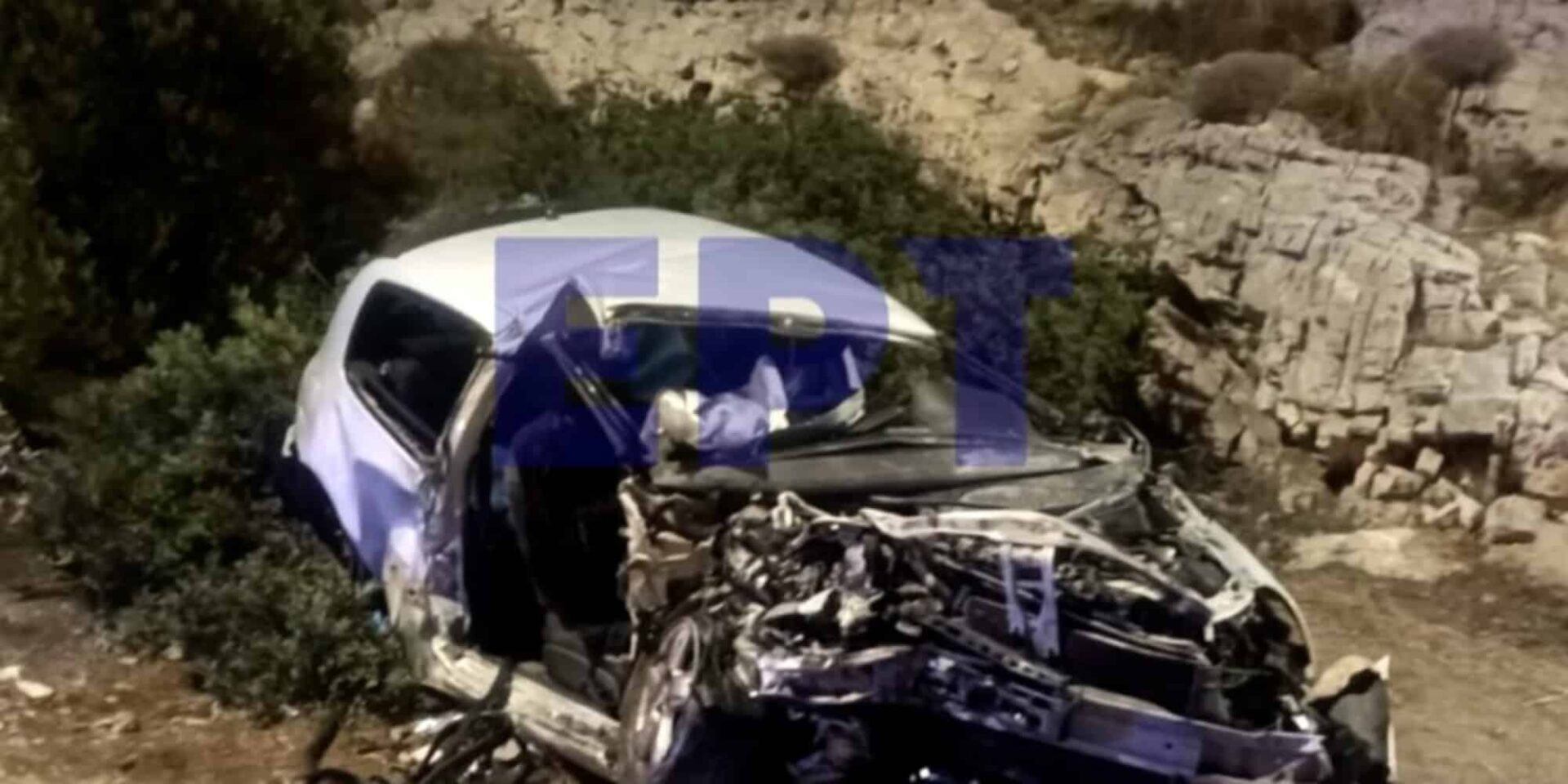 Εικόνα από το τροχαίο στη Βάρκιζα