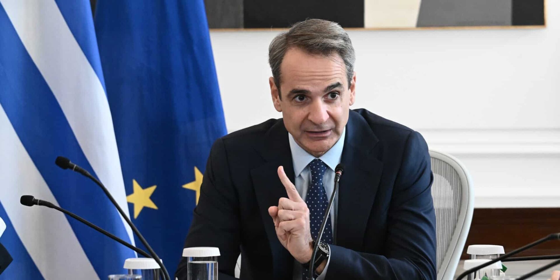 Κυριάκος Μητσοτάκης στο υπουργικό