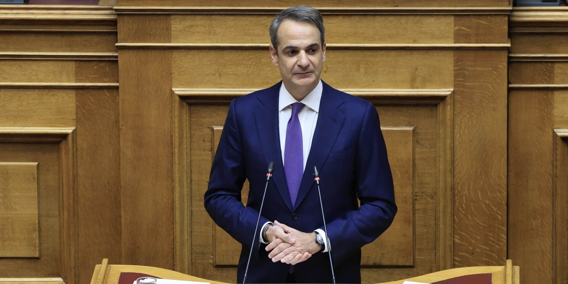 Ο Κυριάκος Μητσοτάκης στη Βουλή