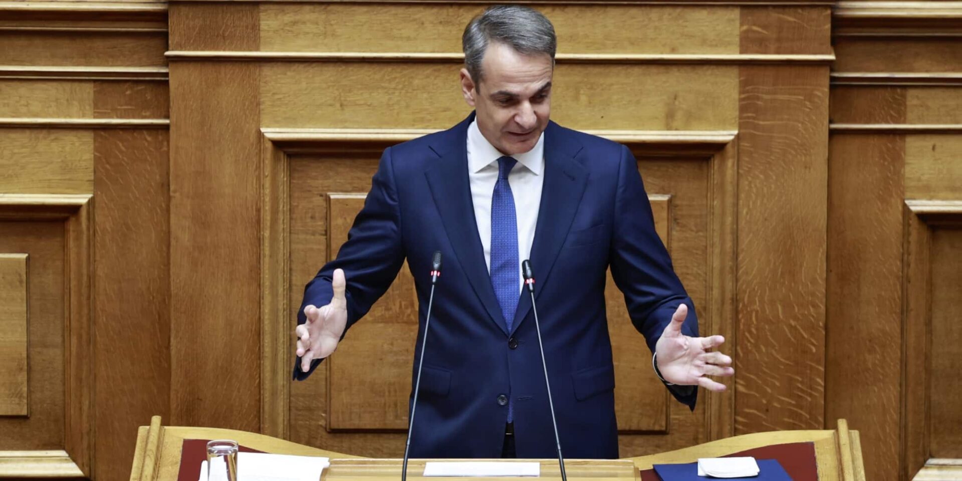 Ο Κυριάκος Μητσοτάκης στη Βουλή
