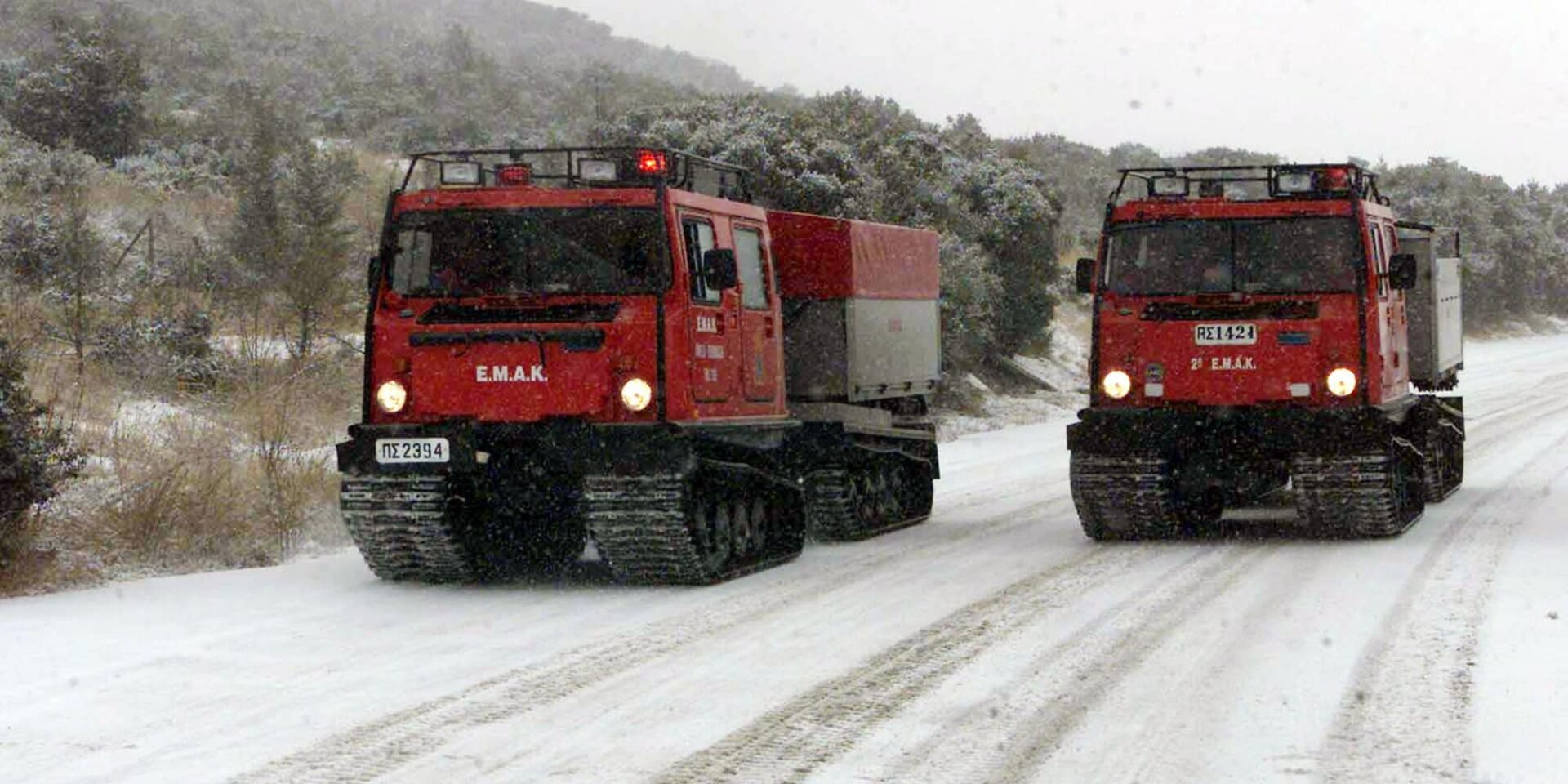 Άρμα της ΕΜΑΚ έφτασε στην Πάρνηθα