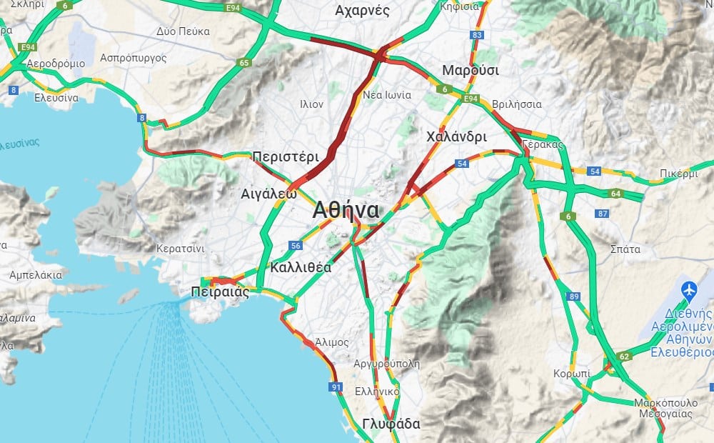 Kinisi 15 1 24 - Κίνηση τώρα: Ουρές χιλιομέτρων σε Κηφισό και Αττική Οδό - Πού υπάρχουν προβλήματα (live ο χάρτης)