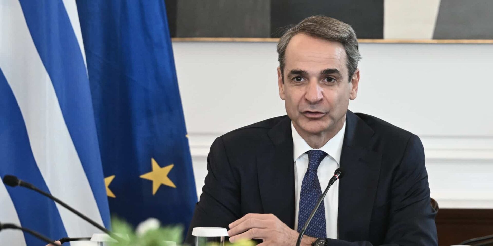 Ο Κυριάκος Μητσοτάκης στο υπουργικό