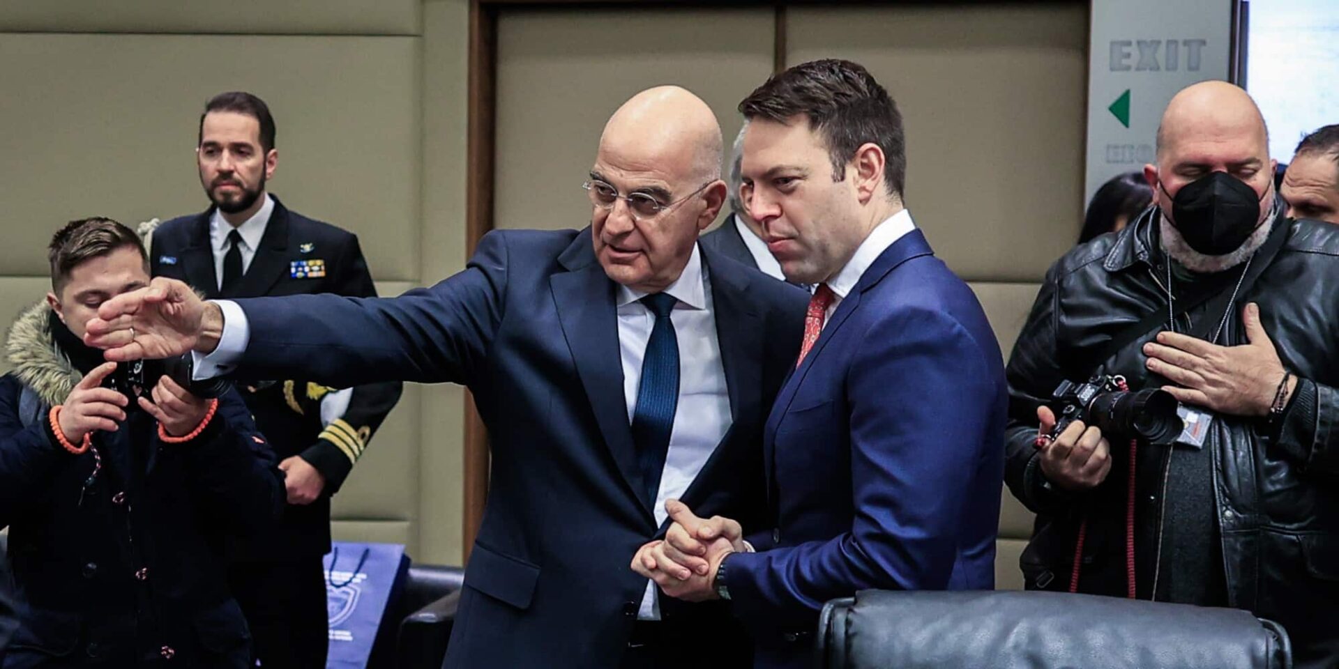 Ο Νίκος Δένδιας με τον Στέφανο Κασσελάκη
