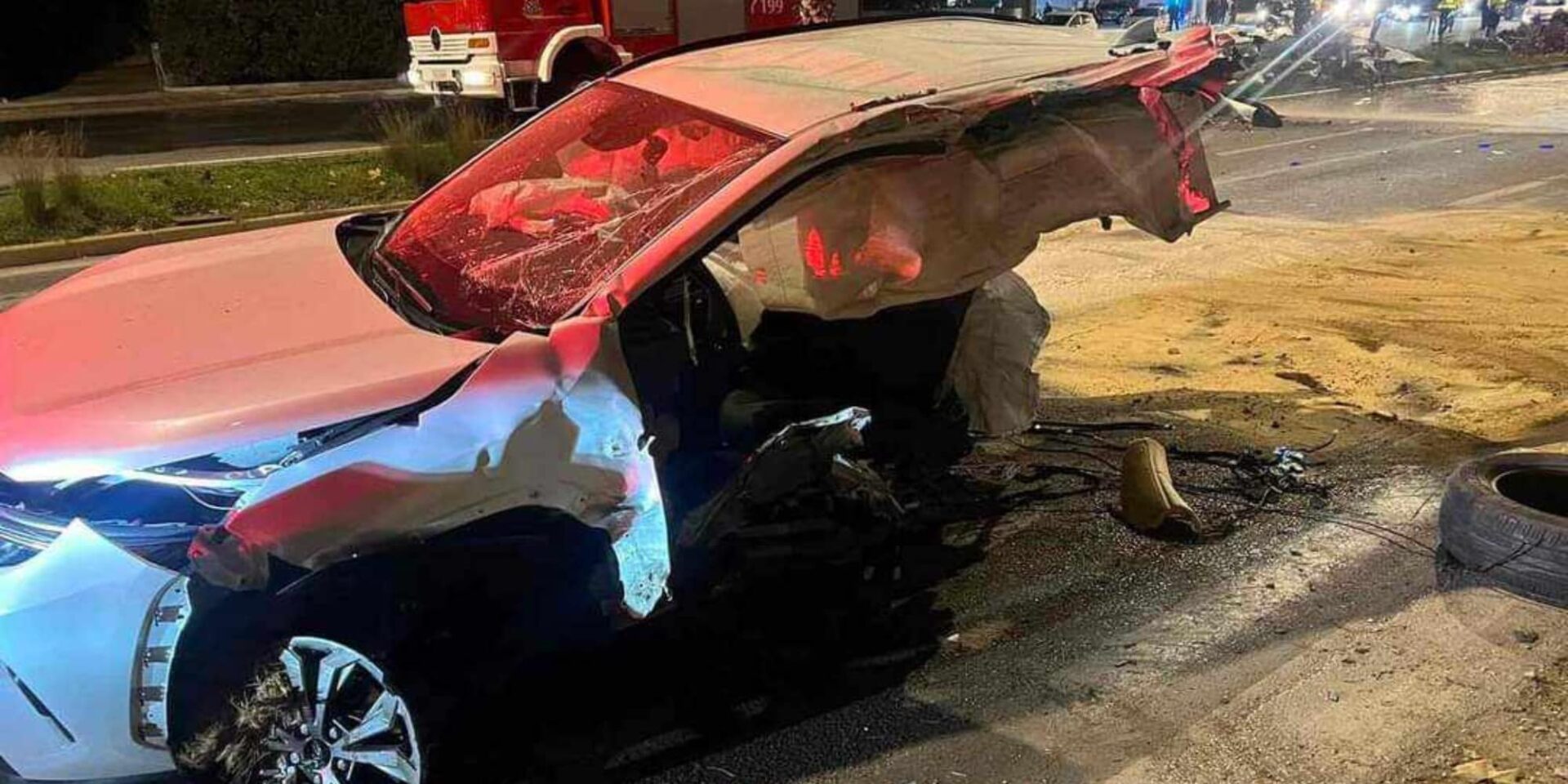 Εικόνα από το τροχαίο στην παραλιακή