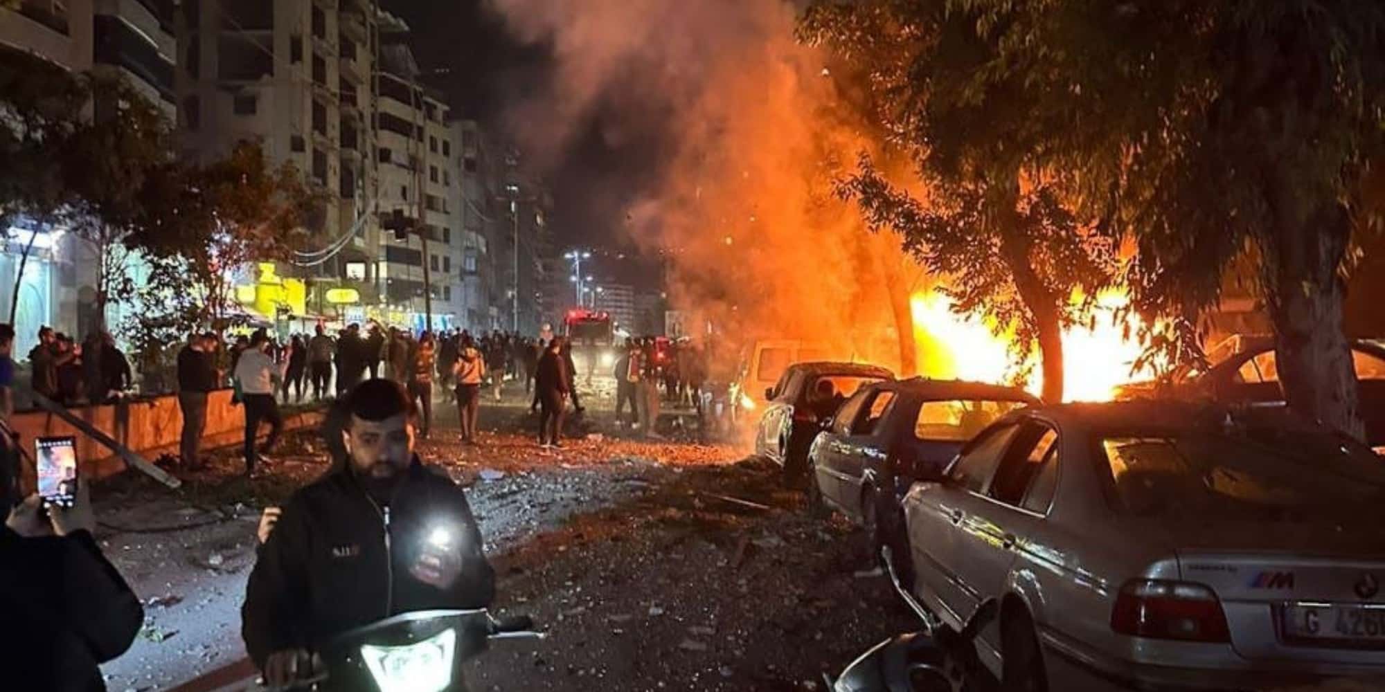 Εικόνα από την επίθεση στην Βηρυτό