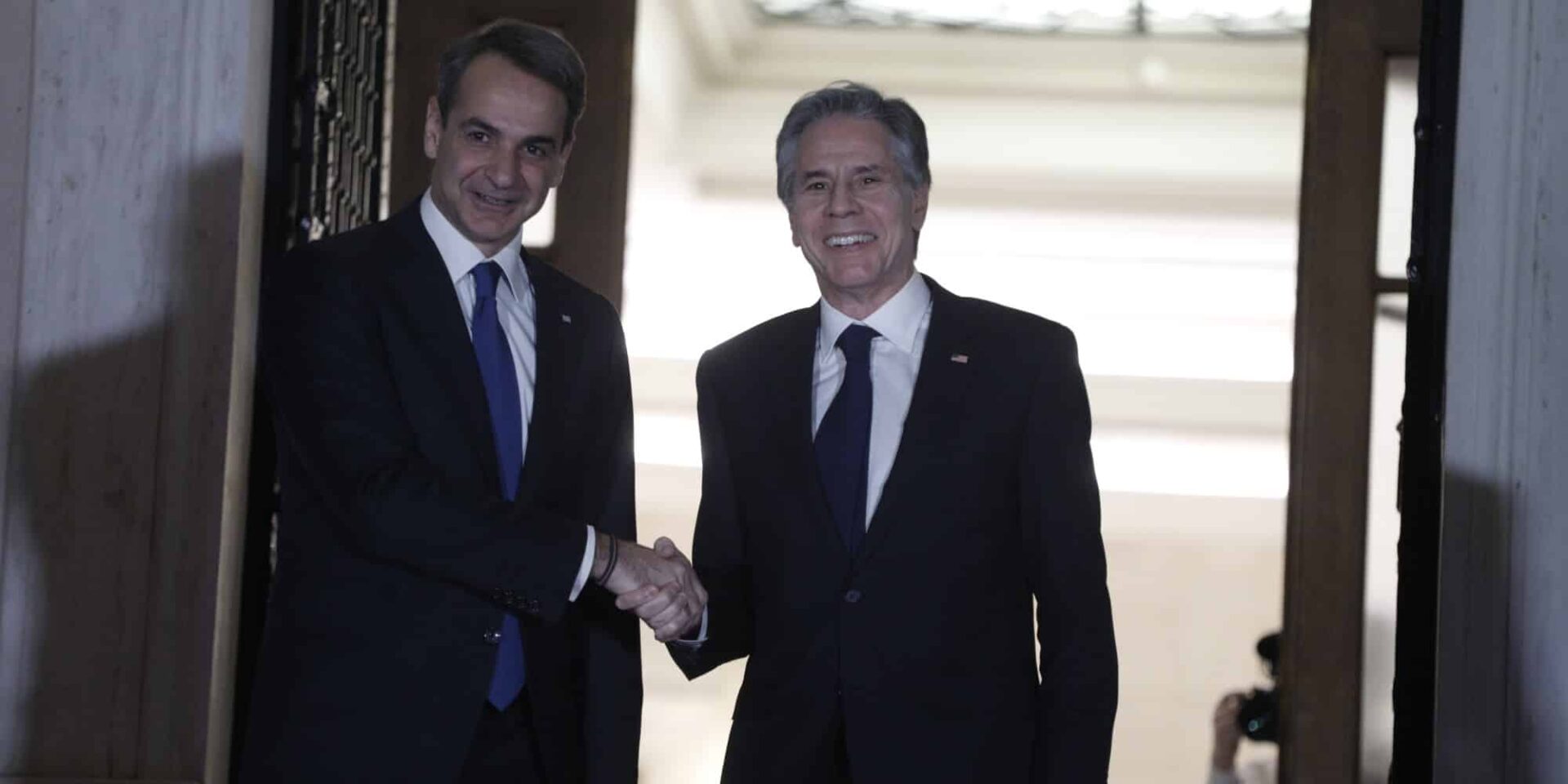 Ο Κυριάκος Μητσοτάκης με τον Άντονι Μπλίνκεν